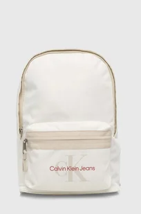 Calvin Klein Jeans plecak męski kolor beżowy duży z nadrukiem - Plecaki - miniaturka - grafika 1