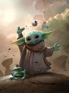 PUZZLE Yoda Star Wars Baby Yoda A3 252 el z Nadrukiem + IMIĘ Pudełko - Puzzle - miniaturka - grafika 1