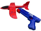 Samoloty i helikoptery - SAMOLOT STYROPIANOWY DUŻY 35x32 cm z WYRZUTNIA+3 lata - miniaturka - grafika 1