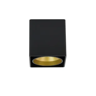 OxyLED Lampa sufitowa CROSTI LAPILO TUBE SQ czarno-złota 458201 - Lampy sufitowe - miniaturka - grafika 1
