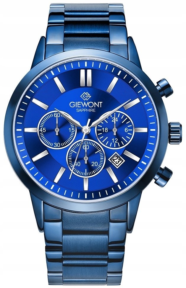 Zegarek Giewont Zegarek Męski Giewont Chronograph Sapphire Niebieski GW8510-B4