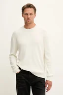 Swetry męskie - Calvin Klein sweter męski kolor beżowy lekki LV04LB327G - miniaturka - grafika 1