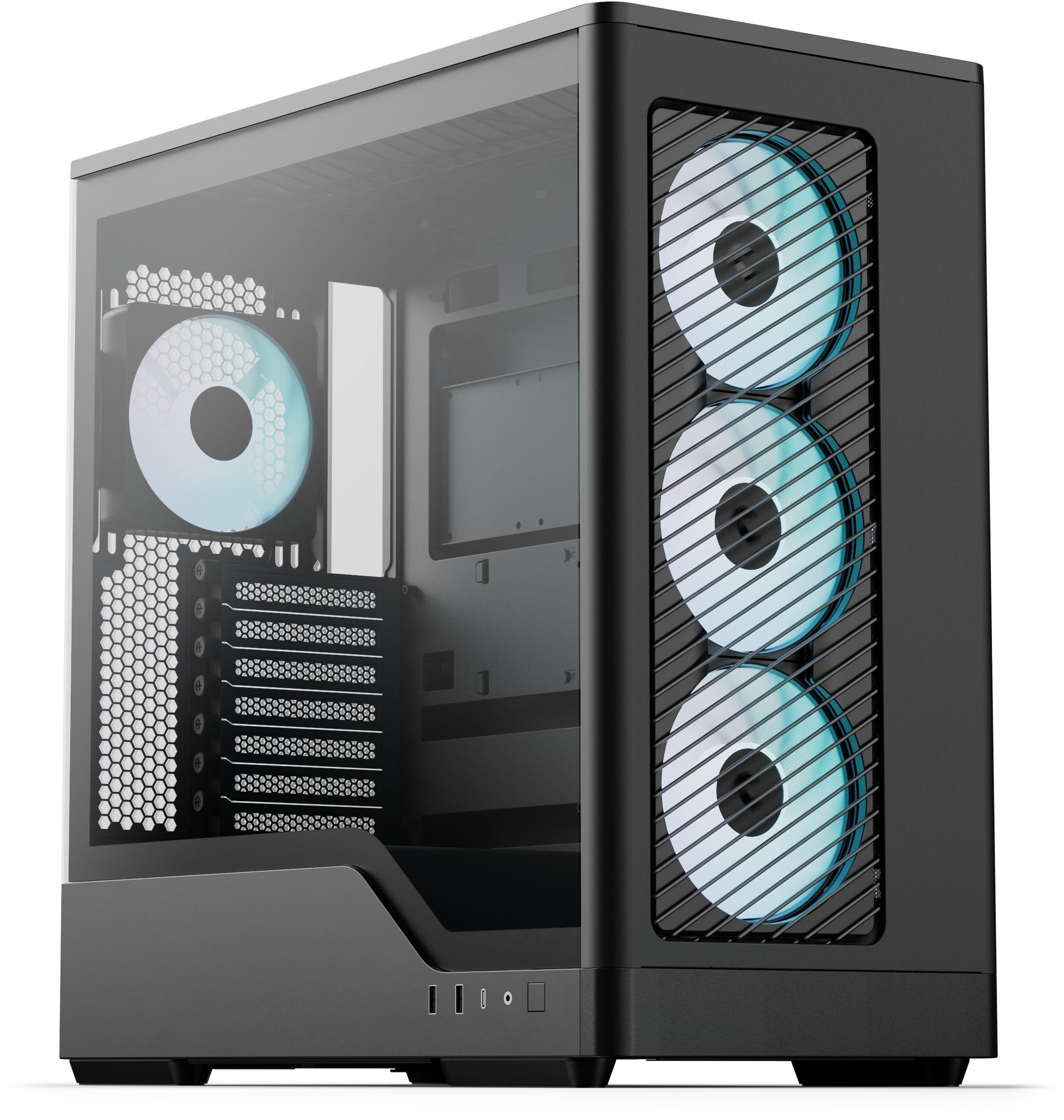 Obudowa Aerocool D520A obudowa komputerowa, Midi-Tower, ATX, Tempered Glass, RGB - czarny ACCM-DS05143.11