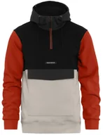 Bluzy męskie - bluza męska HORSEFEATHERS MILO SWEATSHIRT Black/Orange Rust - miniaturka - grafika 1