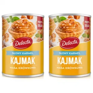 Delecta Kajmak masa krówkowa słony karmel zestaw 2 x 400 g - Słodkie kremy i masła - miniaturka - grafika 1