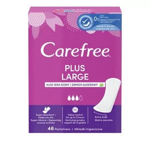 CAREFREE Plus Large Aloe wkładki higieniczne 46szt - Akcesoria obuwnicze - miniaturka - grafika 1