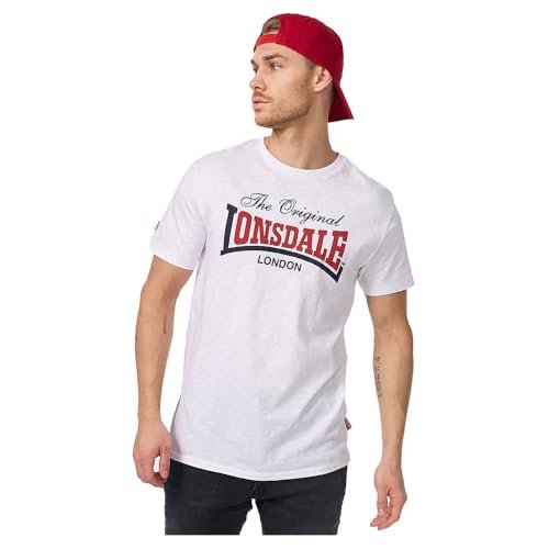 Lonsdale Męski T-shirt Aldingham biały biały 5XL