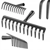 Grabie i motyki - KADAX Grabie Do Liści Stalowe 10-Zębne Grabki Ogrodowe Gleby Trawy Bez Trzonka - miniaturka - grafika 1