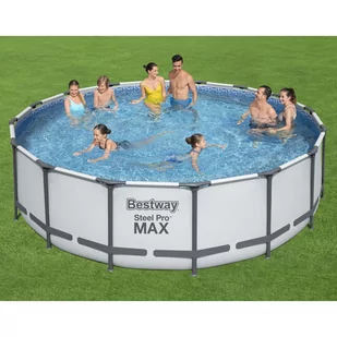 Bestway Basen Steel Pro MAX z akcesoriami, 488x122 cm - Baseny ogrodowe - miniaturka - grafika 1