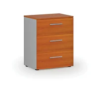 Szafki biurowe - Komoda biurowa do biurka PRIMO GRAY, 740 x 600 x 420 mm, szary/wiśnia - miniaturka - grafika 1