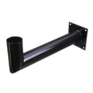 Lampy ogrodowe - Czarny słupek ścienny ze stali nierdzewnej do słonecznej lampy ulicznej UFO - miniaturka - grafika 1