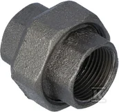 Łączniki, trójniki, kształtki - Śrubunek dwuzłączka prosta nakrętna płaska 1" czarny U1, NR 48, NR 330 - miniaturka - grafika 1