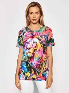 Koszulki i topy damskie - Miss Mr. GUGU & GO T-Shirt Unisex Colorful Lion Kolorowy Regular Fit - grafika 1