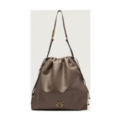 Plecaki worki - Pinko Skórzany worek SLOUCHY EXTRA - miniaturka - grafika 1