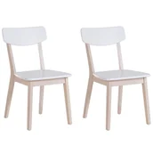 Krzesła - Beliani Krzesło do jadalni 2 szt. białe SANTOS - miniaturka - grafika 1