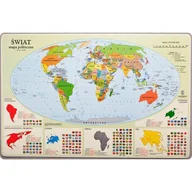 Pomoce naukowe - Zachem podkładka mapa polityczna świata - miniaturka - grafika 1