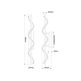 Brilliant Lampa sufitowa LED Eunice, długość 80 cm, czarna, metalowa - Lampy sufitowe - miniaturka - grafika 1