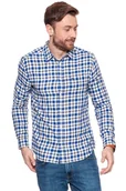 Koszule męskie - Wrangler, Koszula męska, L/S 1Pkt Shirt Wrangler, Koszula męska, Blue W5760Ml05, rozmiar S - miniaturka - grafika 1