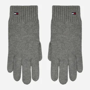 Rękawiczki z pięcioma palcami damskie Tommy Hilfiger AW0AW16435-0IM Szare (8720637868898) - Rękawiczki - miniaturka - grafika 1