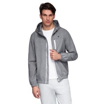 Lekka sportowa męska kurtka z podszewką szara V3 OM-JANP-0136 XL