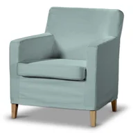 Pokrowce na meble - Dekoria pl pl Pokrowiec na fotel Karlstad pastelowy błękit 61 x 56 x 80 cm Cotton Panama 621-702-10 - miniaturka - grafika 1