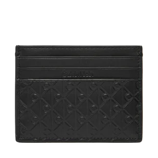 Etui na karty kredytowe Calvin Klein Embossed Emblem Card Case LV04D1128G Czarny - Etui na dokumenty i karty - miniaturka - grafika 1