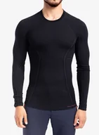 Bluzy sportowe męskie - Bluza termoaktywna Brubeck Active Wool L/S Shirt - black - miniaturka - grafika 1
