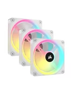 Wentylatory komputerowe - Corsair iCUE LINK QX120 RGB Starter Kit - White - Wentylator obudowy - 120 mm - Biały z oświetleniem RGB - 37 dBA - miniaturka - grafika 1