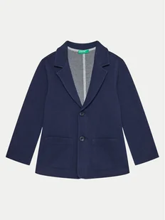 United Colors Of Benetton Marynarka 3F1YG600E Granatowy Regular Fit - Kurtki i płaszcze dla chłopców - miniaturka - grafika 1