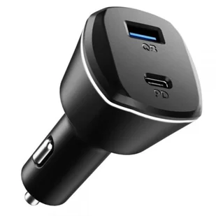 Spigen Ładowarka samochodowa Spigen USB + USB-C PC1800 QC 3.0 PD 30W Black 000CG24748 - Ładowarki samochodowe - miniaturka - grafika 3