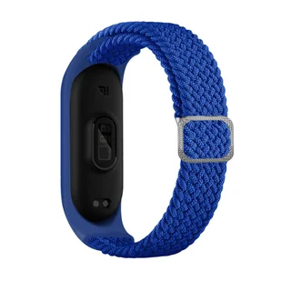 Strap Fabric opaska do Xiaomi Mi Band 6 / 5 / 4 / 3 pleciony materiałowy pasek bransoletka niebieski - Akcesoria do smartwatchy - miniaturka - grafika 1
