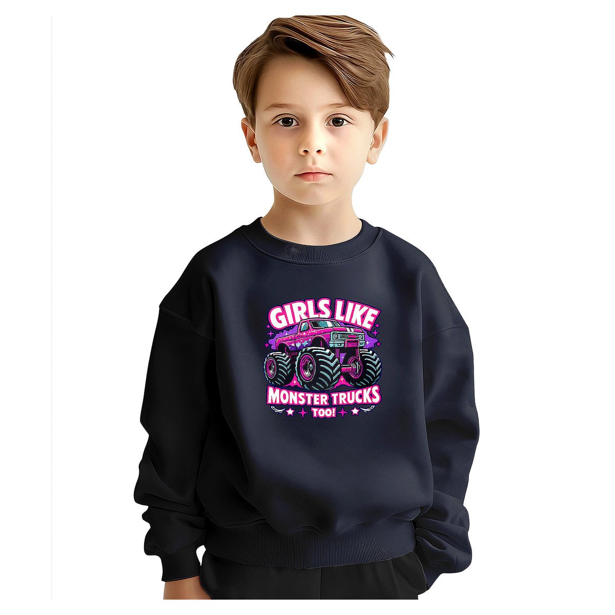 BLUZA DZIECIĘCA MONSTER TRUCK GIRLS 104 DLA CHŁOPCA DZIEWCZYNKI