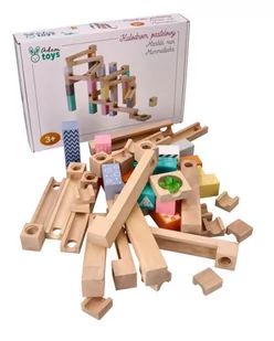 Kulodrom drewniany pastelowy 53el. - Łamigłówki - miniaturka - grafika 1