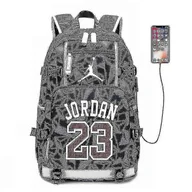 Plecaki - Nba Peripheral Series Star Wielofunkcyjny plecak USB Luminous Fluorescent Backpack Jordan - miniaturka - grafika 1