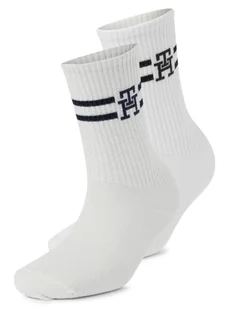 Tommy Hilfiger Skarpety w 2-paku Kobiety Bawełna biały|srebrny jednolity, 35-38 - Skarpetki damskie - miniaturka - grafika 1