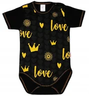 Body dla niemowląt - Body KRÓTKI rękaw ZDOBIONE Love r 62 KLEKLE - miniaturka - grafika 1