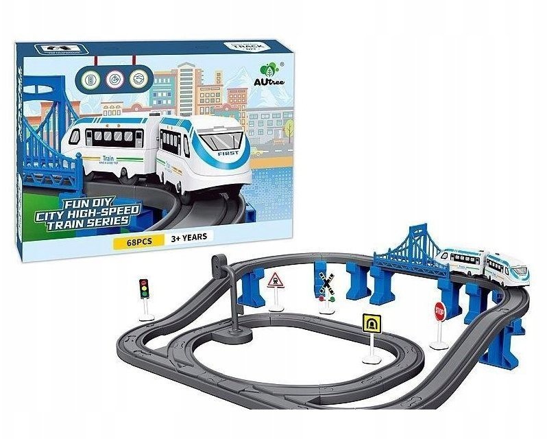 Kolejka na baterie ze światłem i dźwiękiem 68el