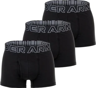 UNDER ARMOUR bokserki męskie, 3-pak - Performance Bawełna Trunks, stretch, mieszanka bawełny, gładkie czarne M - Majtki męskie - miniaturka - grafika 1