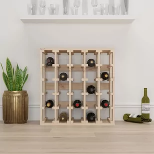 Lumarko Stojak na wino, 58,5x33x60,5 cm, lite drewno sosnowe - Stojaki na wino - miniaturka - grafika 4