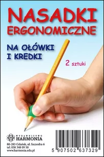 Wydawnictwo Harmonia Wydawnictwo Harmonia, nasadki ergonomiczne na ołówki, 2 sztuki - Teczki i skoroszyty - miniaturka - grafika 1