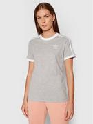 Koszulki i topy damskie - Adidas T-Shirt adicolor Classics 3-Stripes H33576 Szary Standard Fit - miniaturka - grafika 1