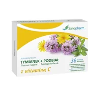 Przeziębienie i grypa - Sanopharm, Tymianek i podbiał z witaminą C, 36 past. - miniaturka - grafika 1
