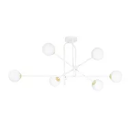 Lampy sufitowe - Emibig Diarf lampa wisząca 6-punktowa biała/złota 1013/6 1013/6 - miniaturka - grafika 1