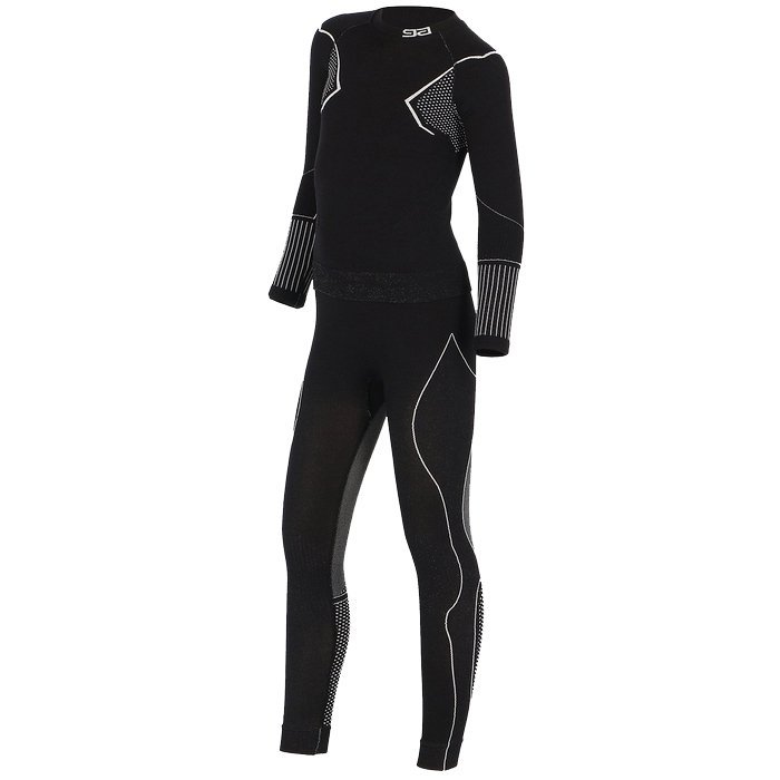 Gatta Active, Komplet Termoaktywny Dziecięcy Thermo Basic Simon, Black/Grey - 134-140