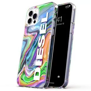 Etui Diesel Clear Case Digital Holographic AOP do  iPhone 12/12 Pro holograficzny-biały/holographic-white 44315 - Etui i futerały do telefonów - miniaturka - grafika 1