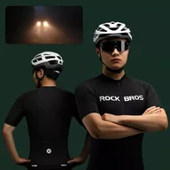 Koszulki rowerowe - Koszulka rowerowa Rockbros 15120002003 z krótkim rękawem L - czarna - miniaturka - grafika 1