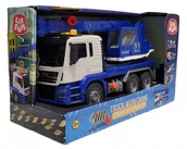 Samochody i pojazdy dla dzieci - Duża ciężarówka 30cm dźwig dźwięki napęd frykcyjny światła zabawka model - miniaturka - grafika 1