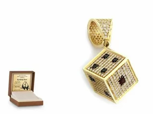 Złota zawieszka 585 fantazyjna prezent grawer - Zawieszki - miniaturka - grafika 1