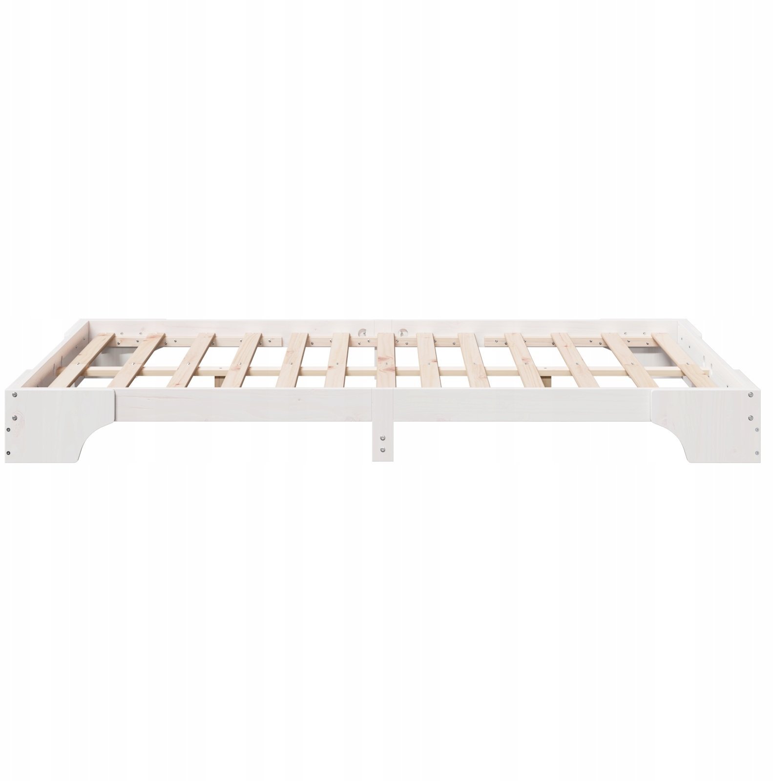 vidaXL Ramka Łóżka Biała 120x200 cm z Litego Drewna Sosnowego Lumarko