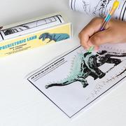 Zabawki kreatywne - Dinozaury mini kolorowanka w rolce z zadaniami Rex - miniaturka - grafika 1